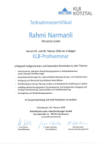 Zertifikat KLB Profiseminar